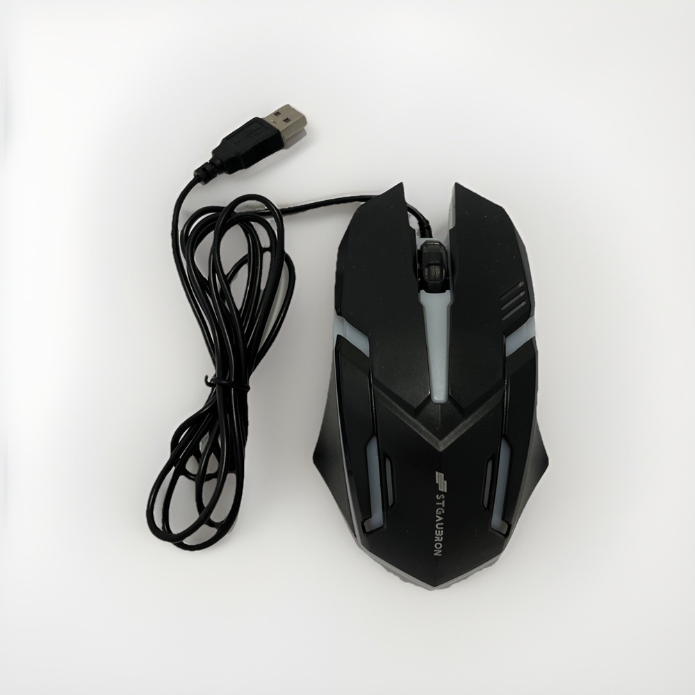 Stgaubron Gaming Mouse Black Backlit USB Wired